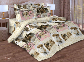 Комплект постельного белья 2-спальный, бязь  ГОСТ (Галерея собак)